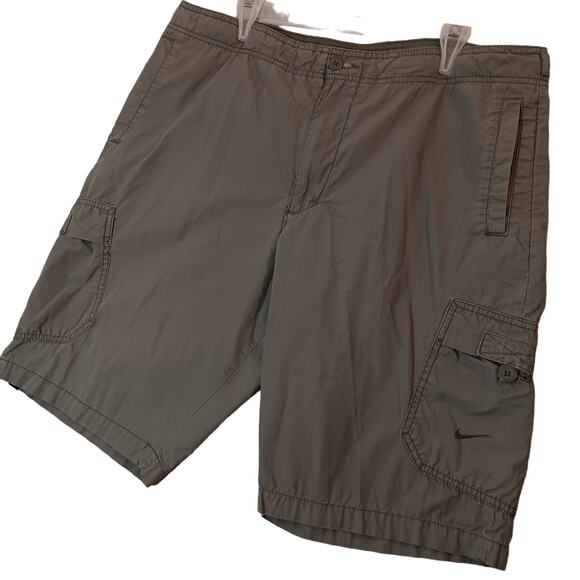 Nike The Athletic Dept. Y2K Cargo Short XL Army Green Hiking Adjustable Waist - Picture 1 of 16